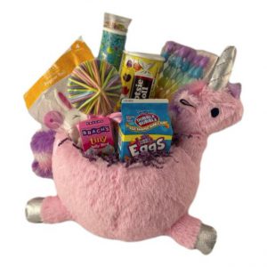 Easter Gift Basket for Girls Unicorn Themed Filled Gift Basket