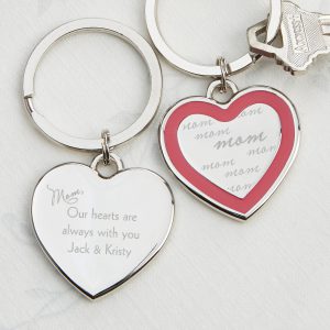Always With You Personalized Heart Keychain