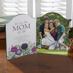 Floral Love For Mom Personalized Photo Plaque