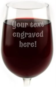 Personalized Wine Glass Engraved with Your Custom Text